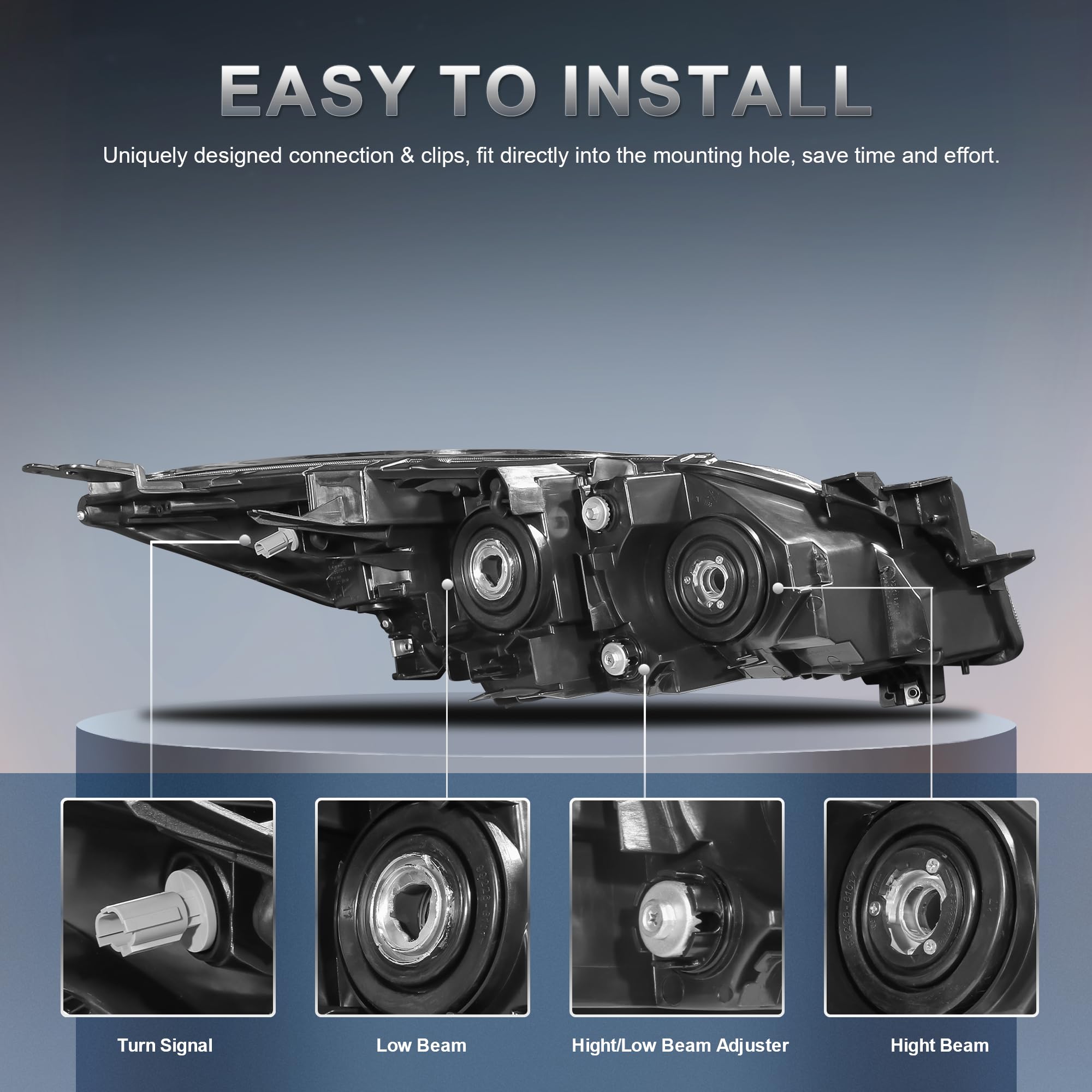 Amazon.com: KUIPERAUTO Headlights Assembly Replacement Compatible